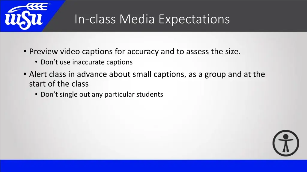 in class media expectations