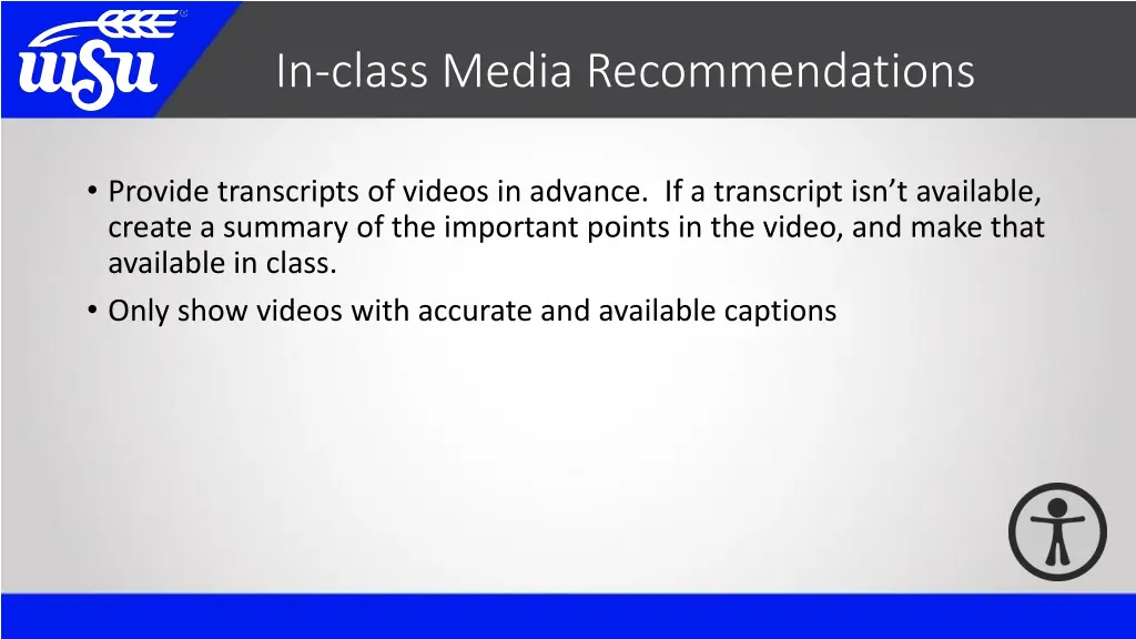 in class media recommendations