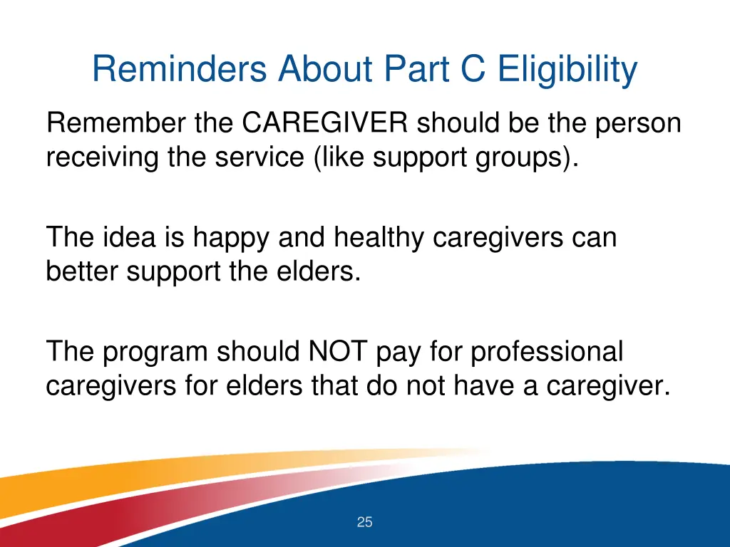 reminders about part c eligibility 1