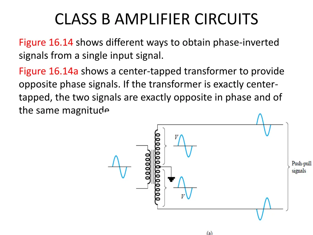 class b amplifier circuits