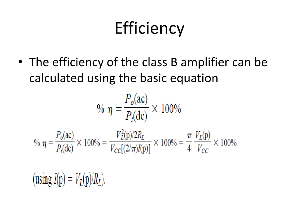 efficiency