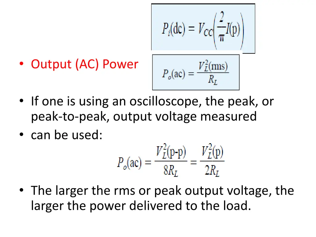 output ac power