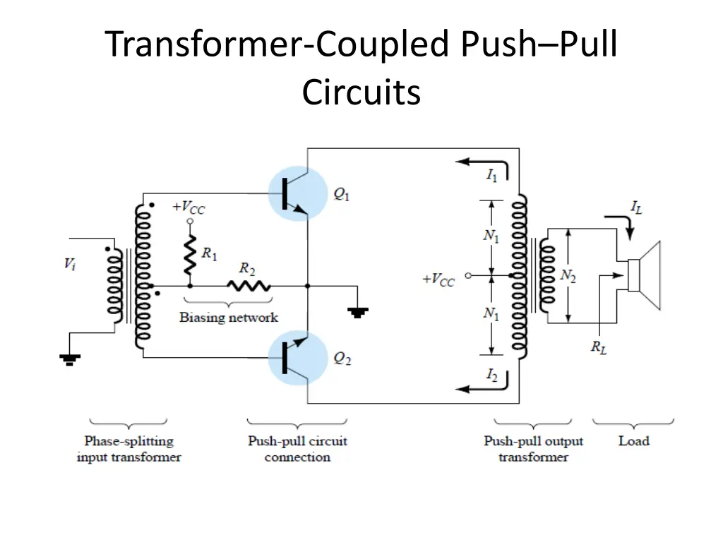 transformer coupled push pull circuits