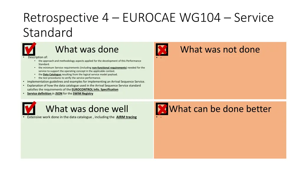 retrospective 4 eurocae wg104 service standard