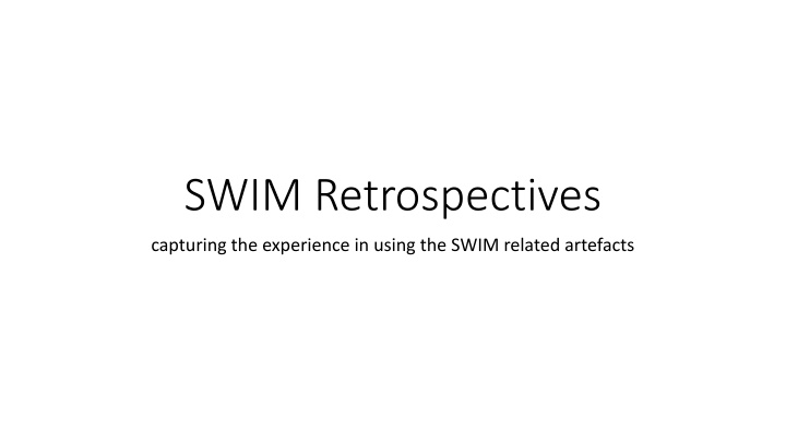 swim retrospectives