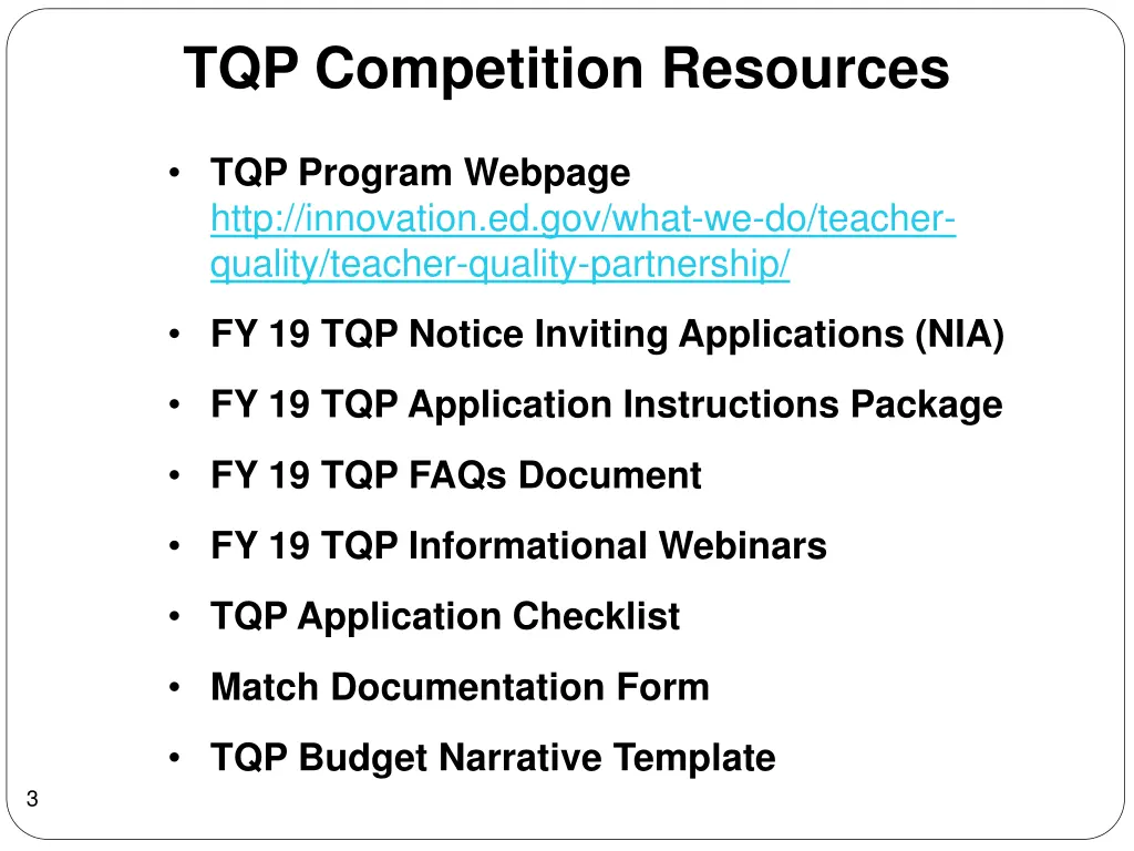 tqp competition resources