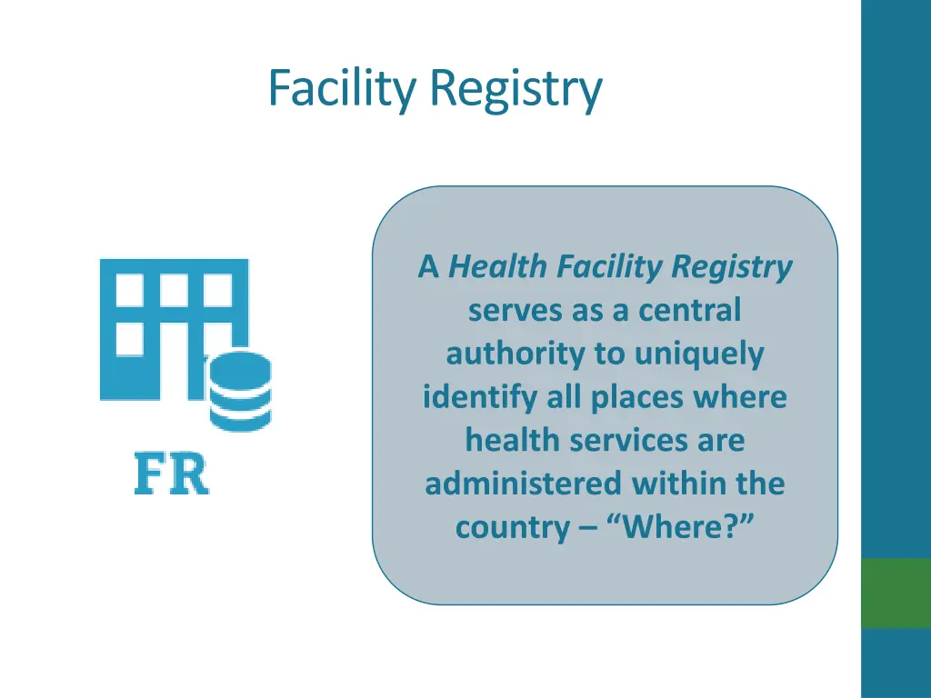 facility registry