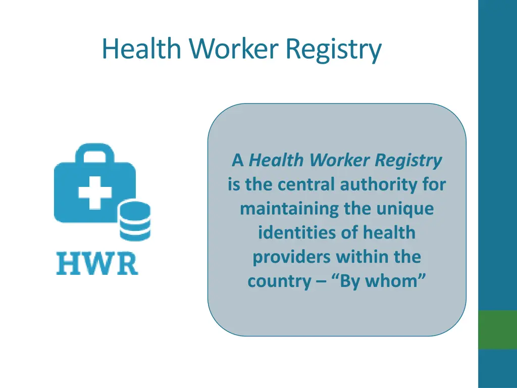 health worker registry