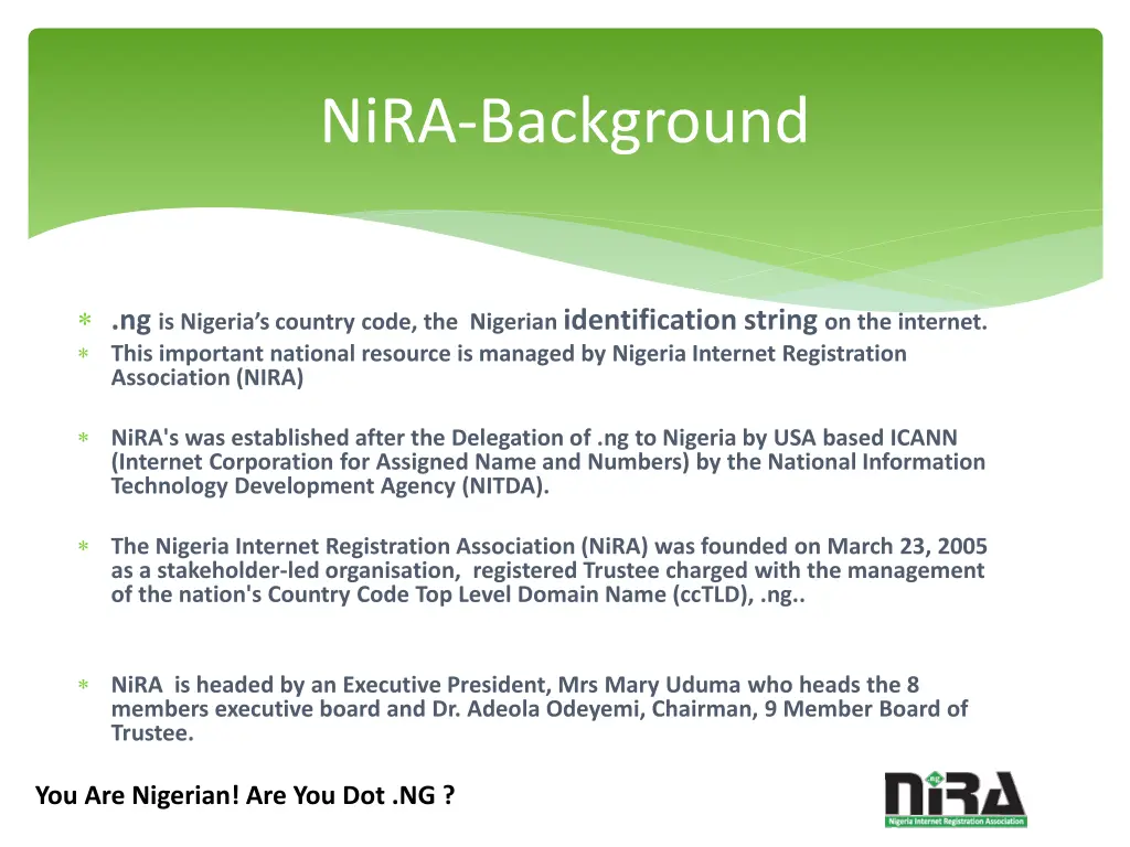 nira background