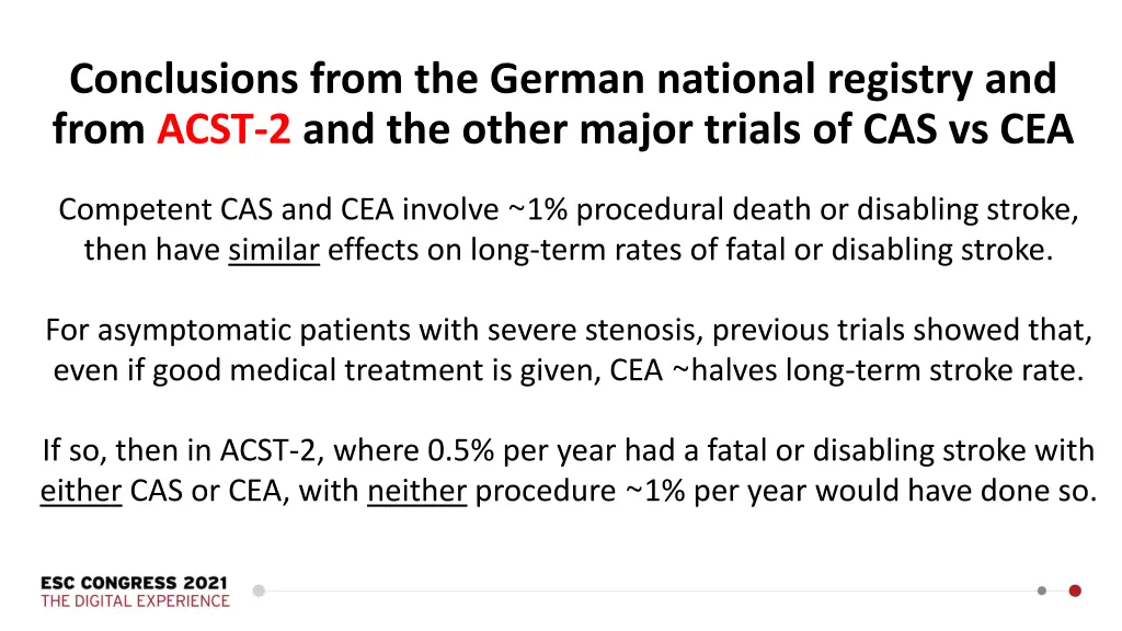 conclusions from the german national registry