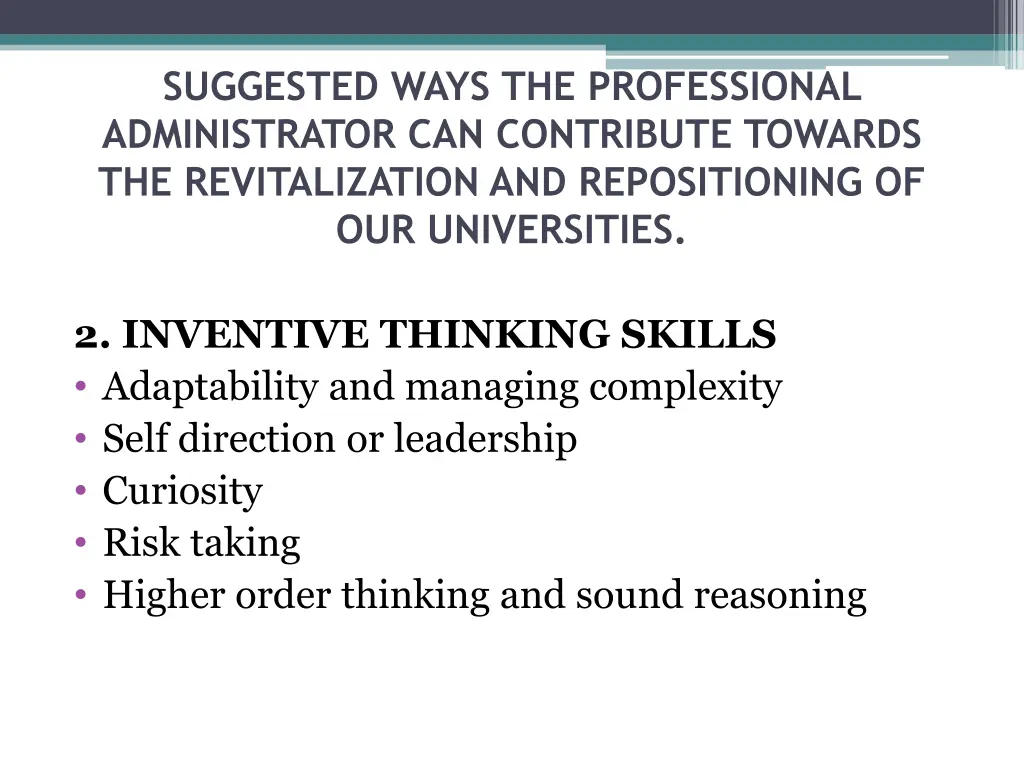 suggested ways the professional administrator 4