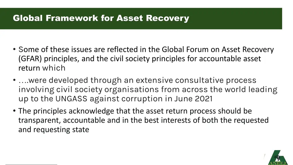 global framework for asset recovery 2