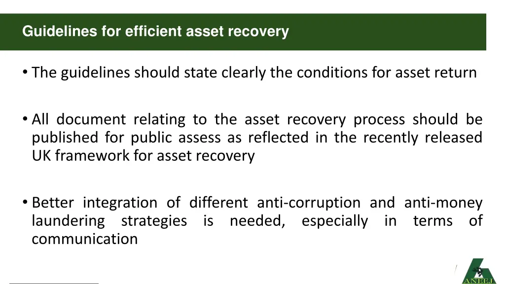 guidelines for efficient asset recovery 3