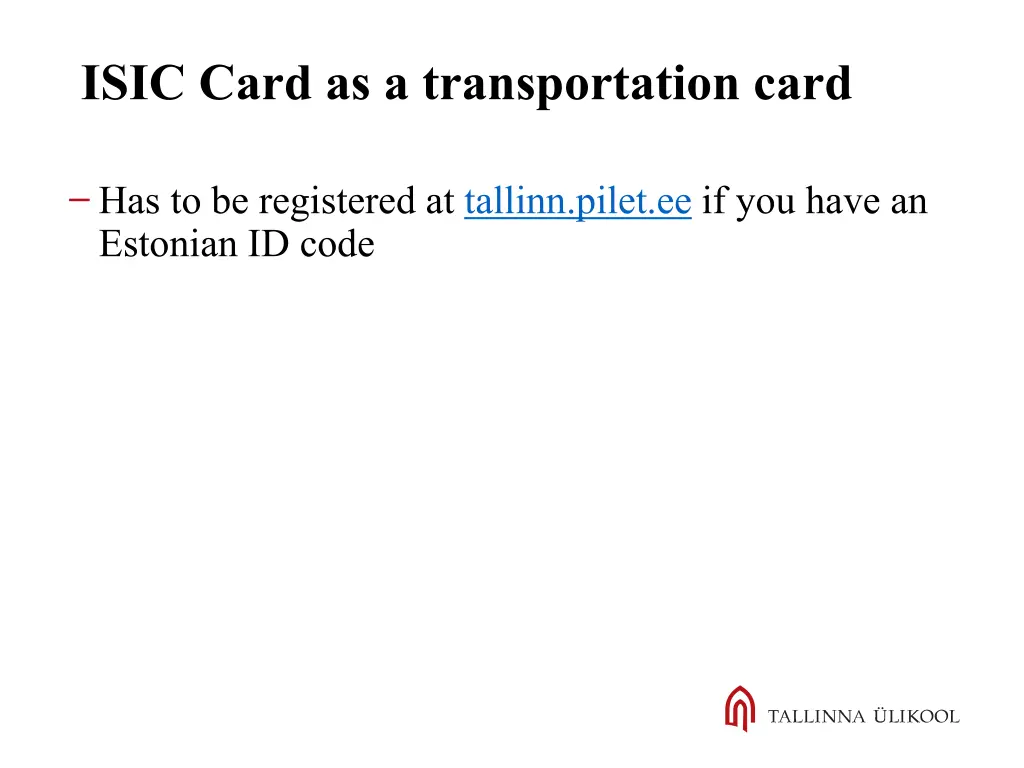 isic card as a transportation card