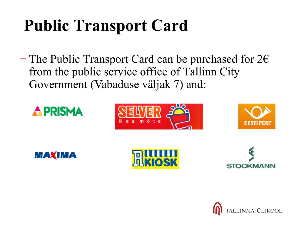 public transport card 1