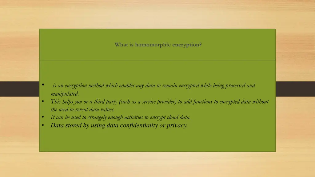 what is homomorphic encryption