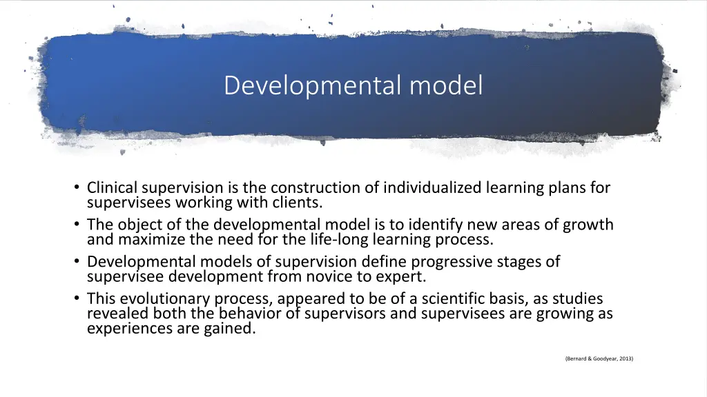 developmental model