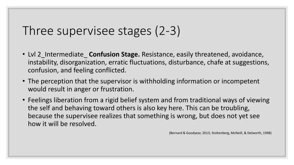 three supervisee stages 2 3