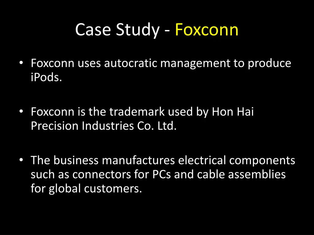 case study foxconn