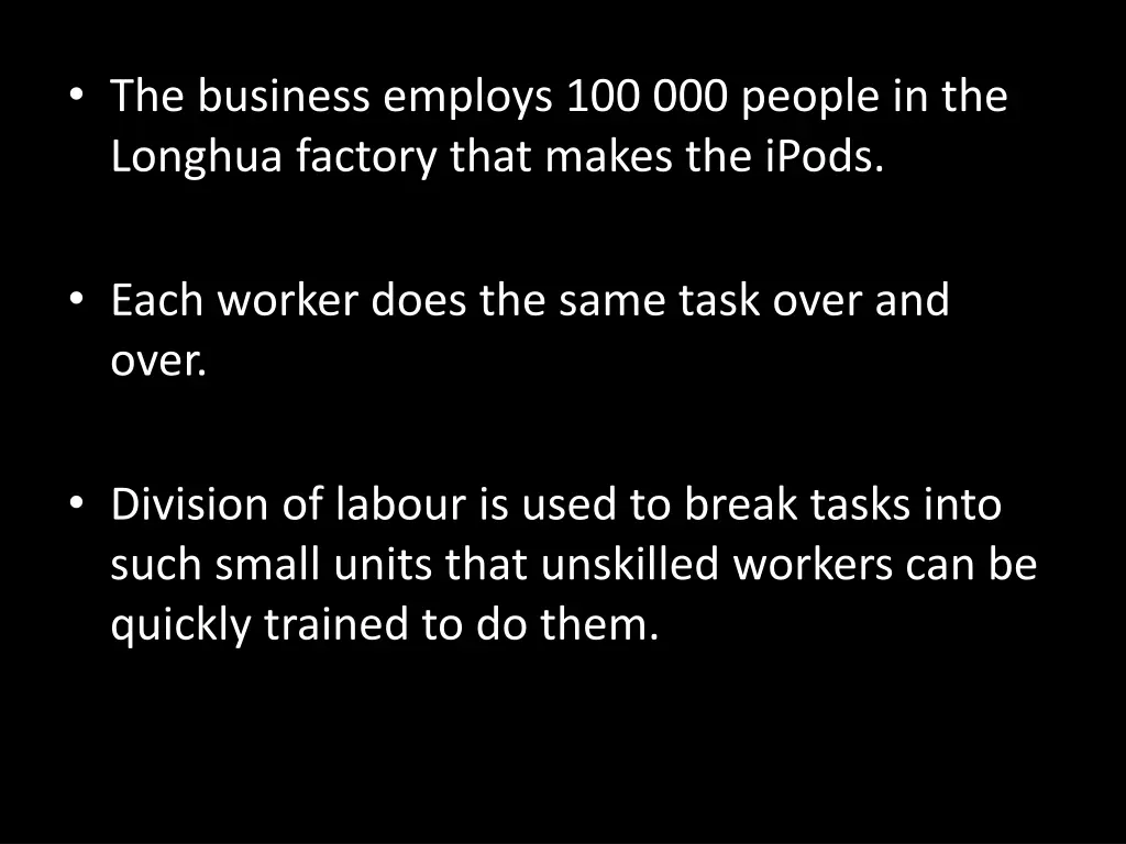 the business employs 100 000 people