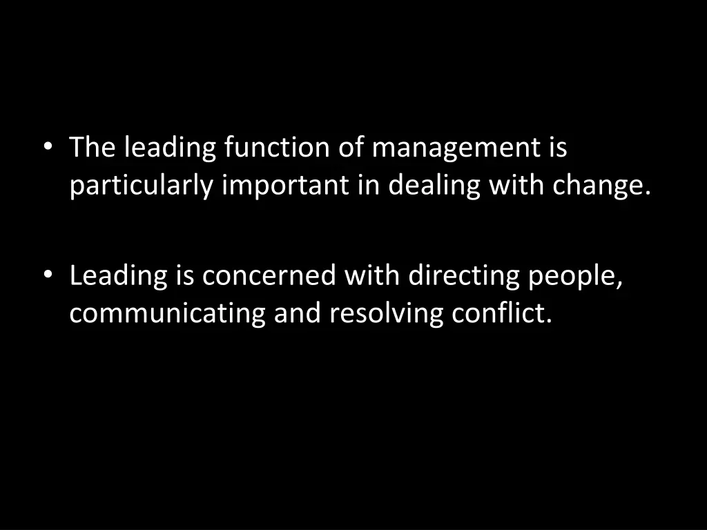 the leading function of management