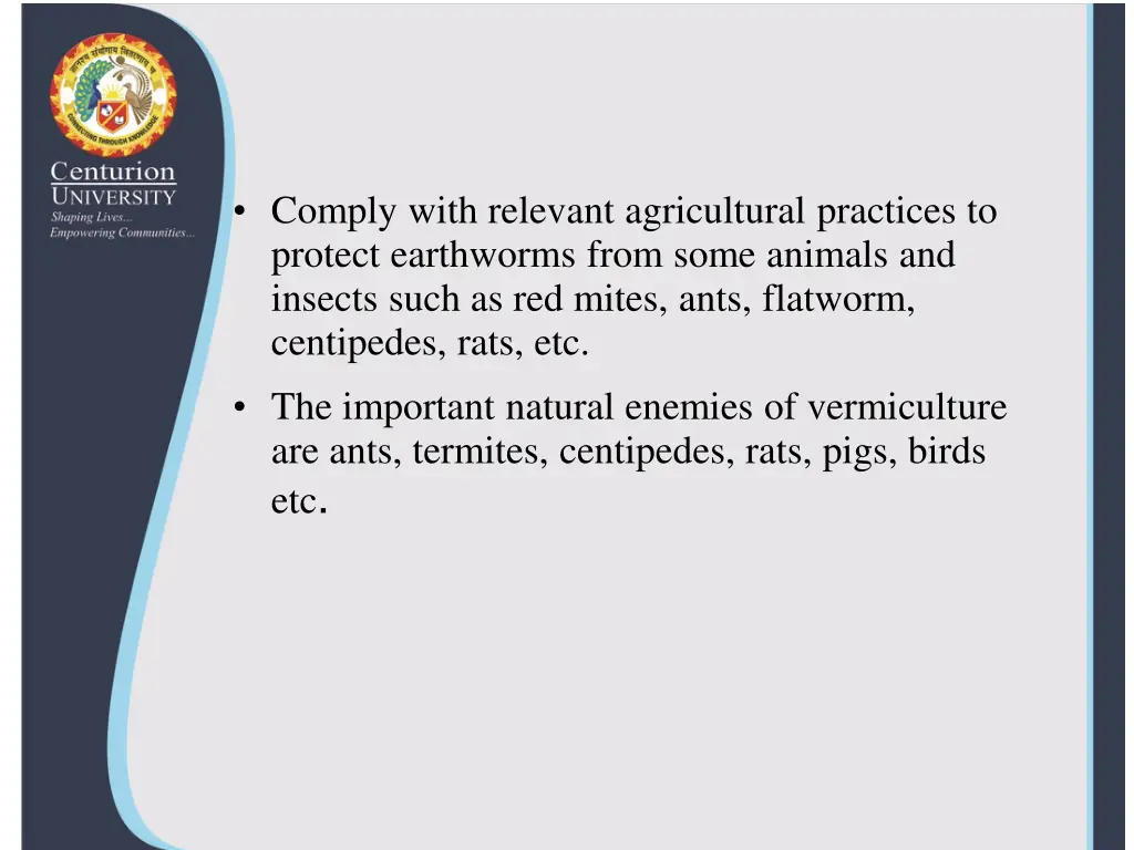 comply with relevant agricultural practices