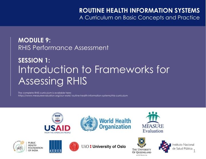 routine health information systems a curriculum