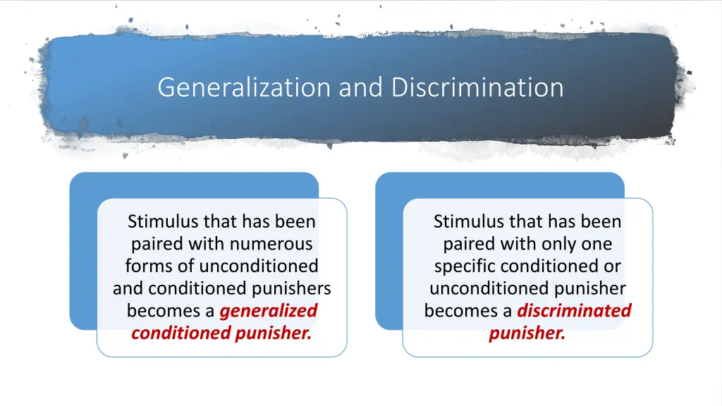 generalization and discrimination