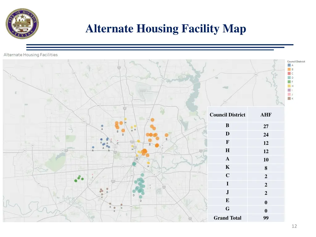 alternate housing facility map