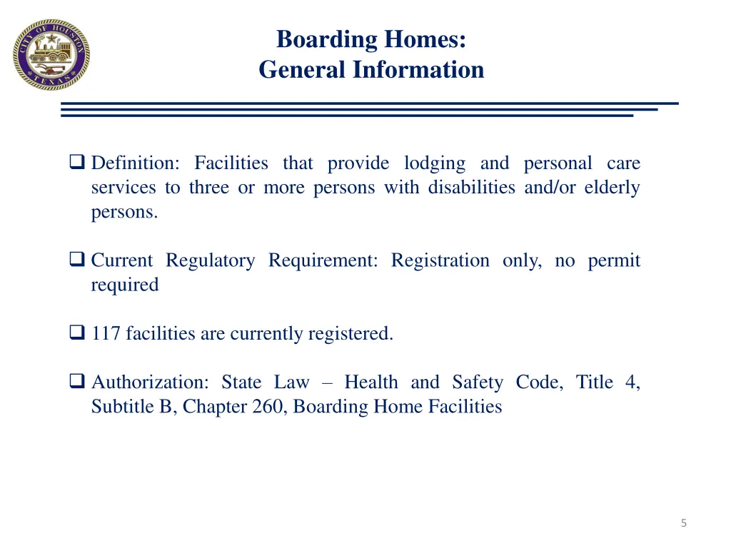 boarding homes general information