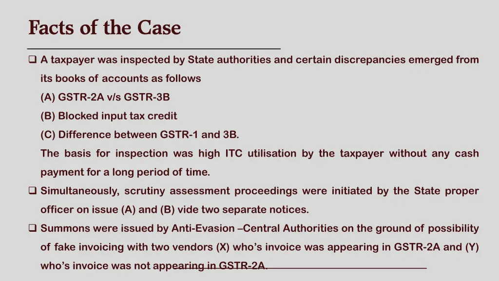 facts of the case 15