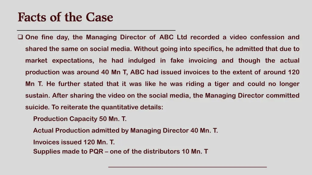 facts of the case 2