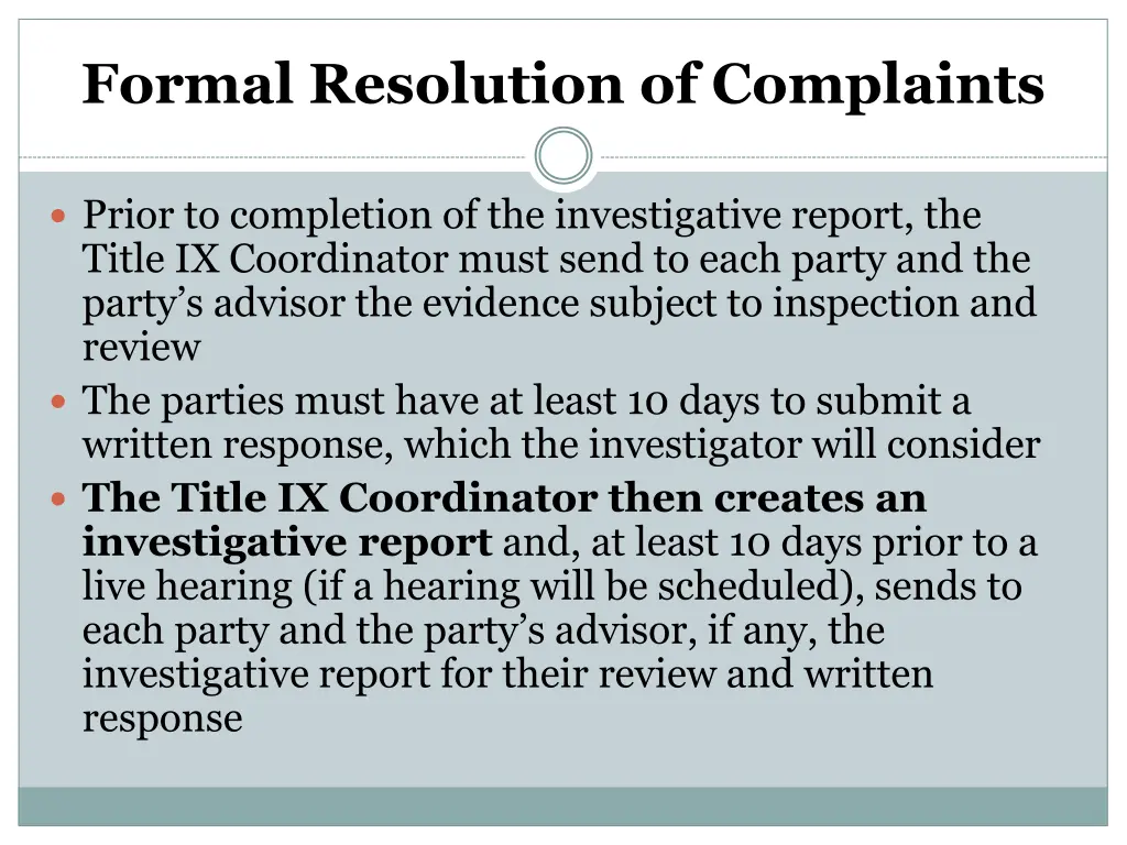 formal resolution of complaints 2