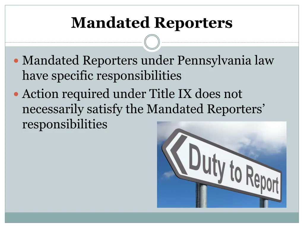 mandated reporters