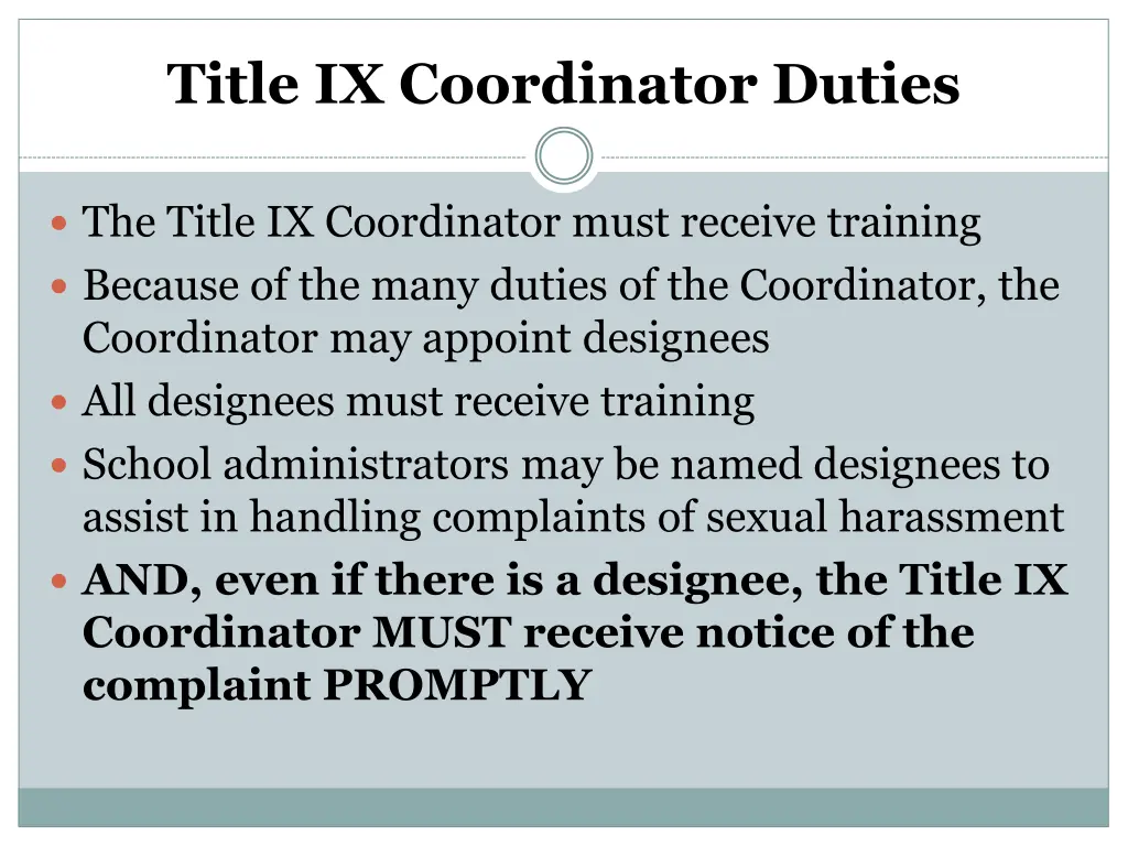 title ix coordinator duties