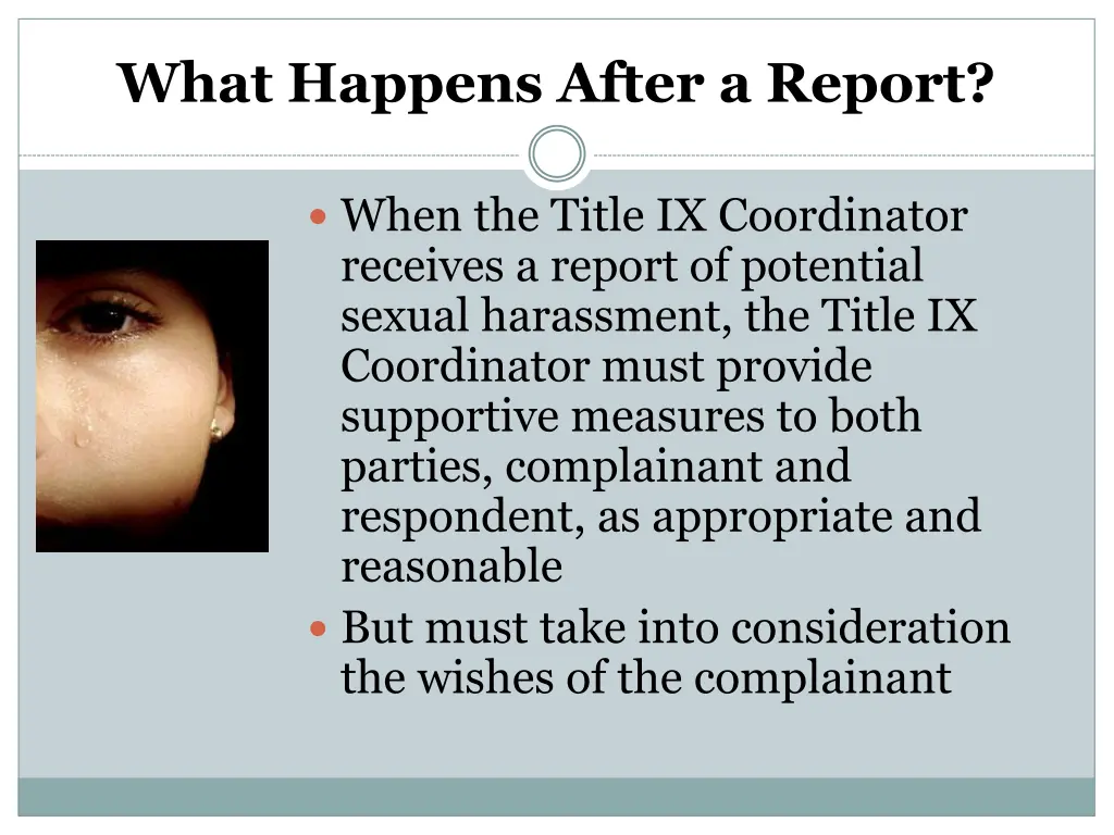 what happens after a report