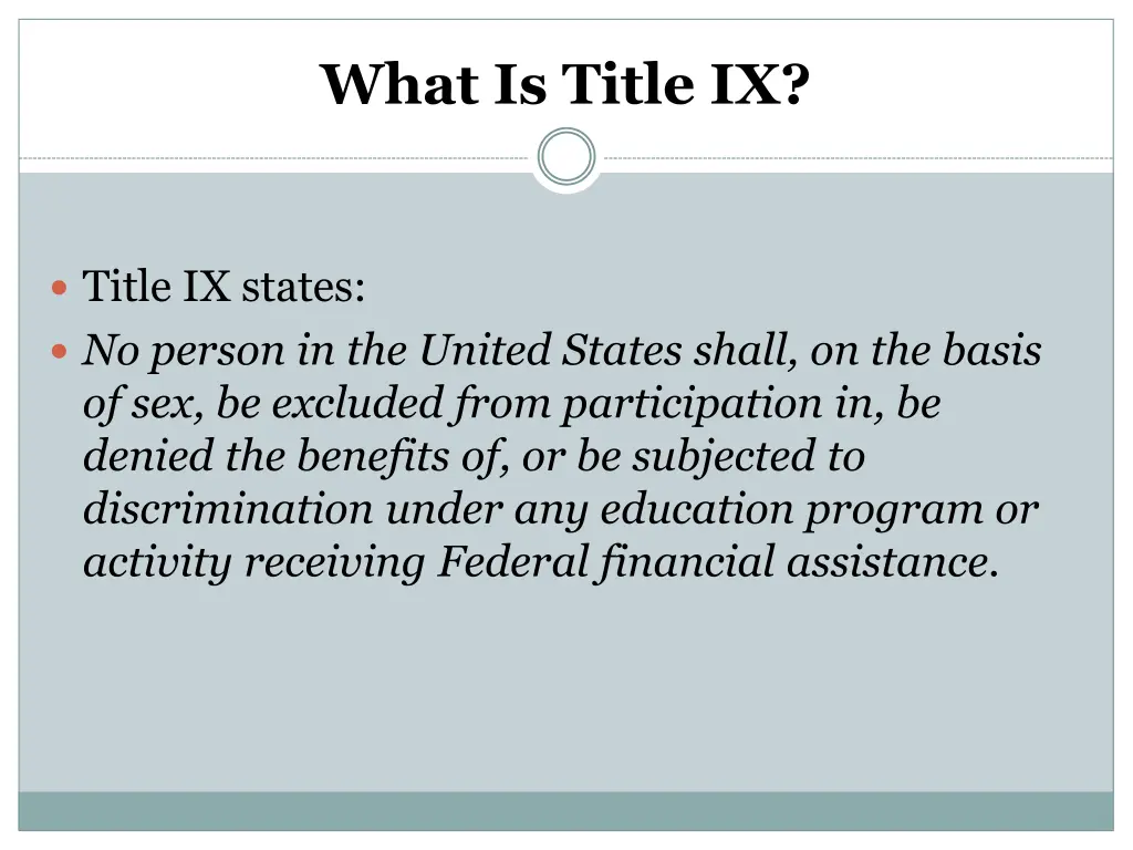 what is title ix 1