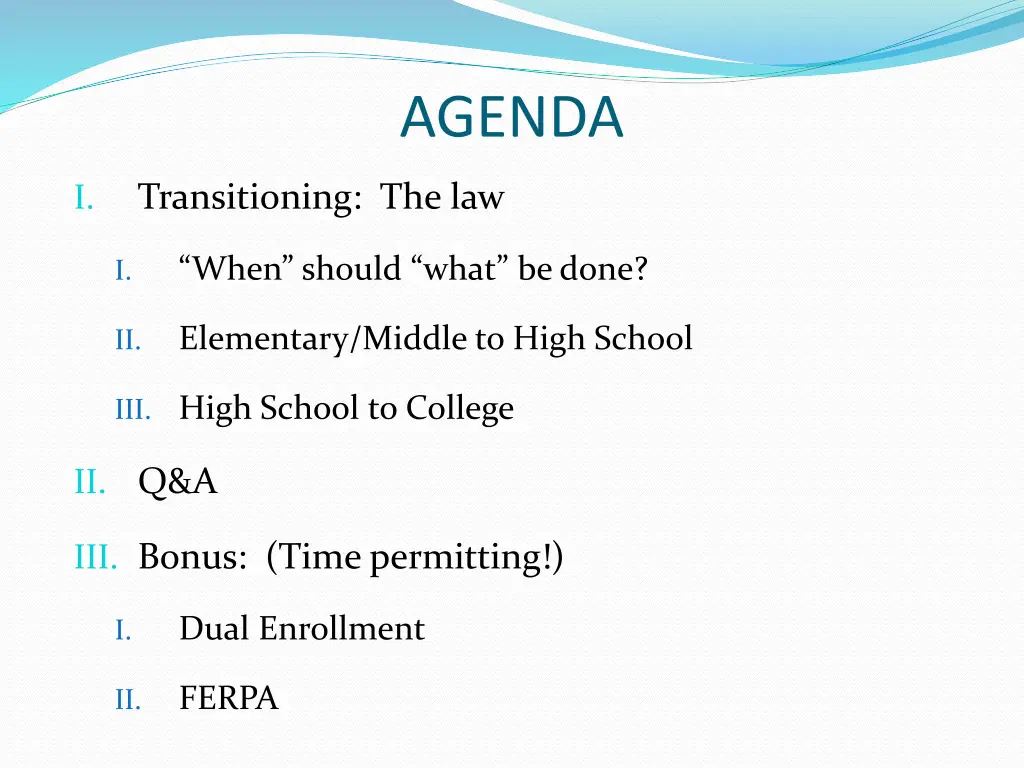 agenda