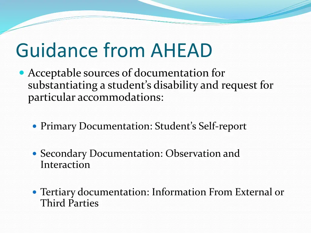 guidance from ahead acceptable sources