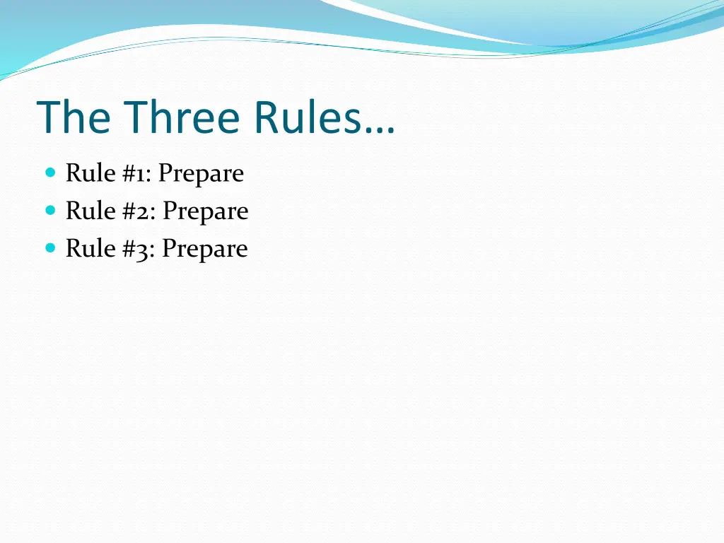 the three rules