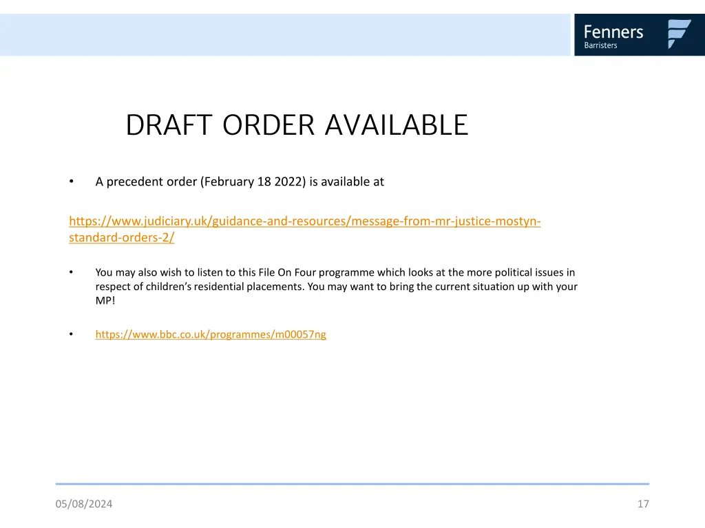 draft order available