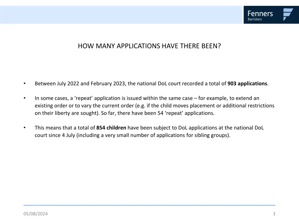 how many applications have there been