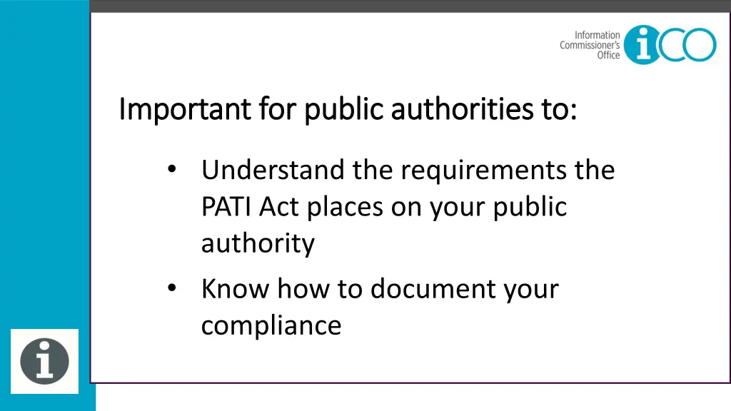 important for public authorities to important