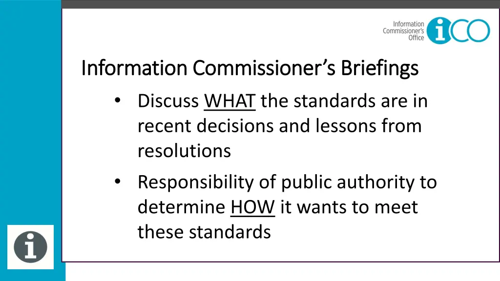 information commissioner s briefings information