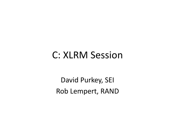 c xlrm session