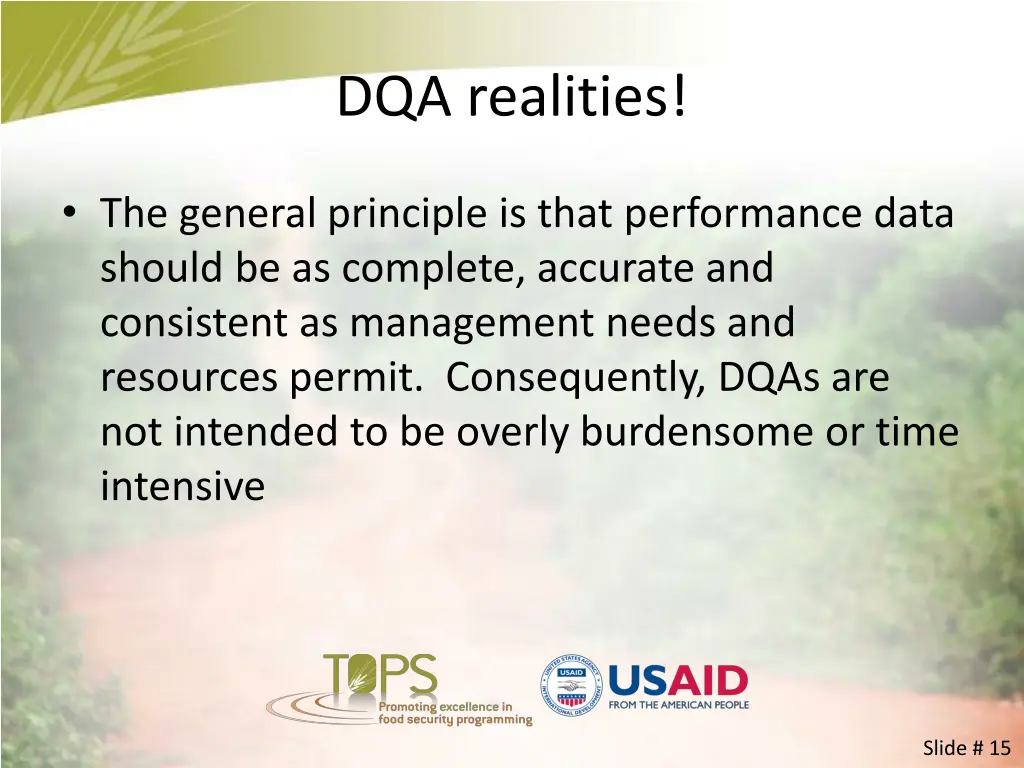 dqa realities