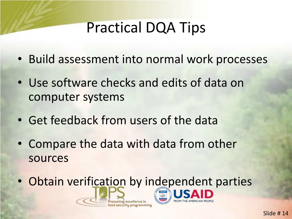 practical dqa tips