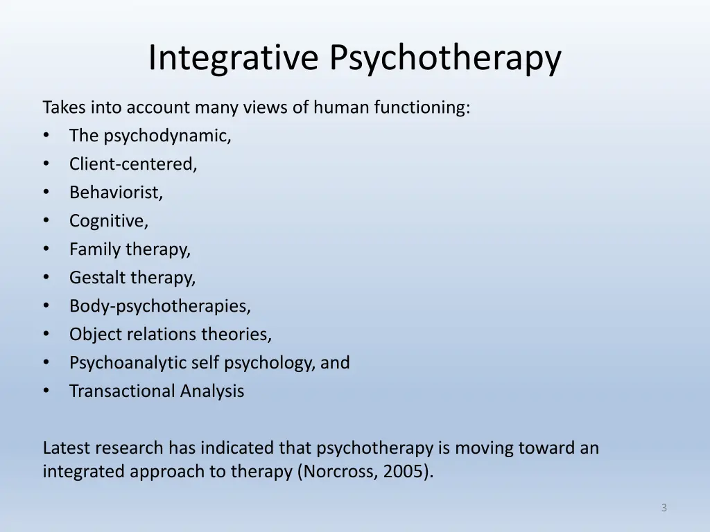 integrative psychotherapy 1