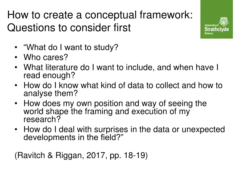 how to create a conceptual framework questions