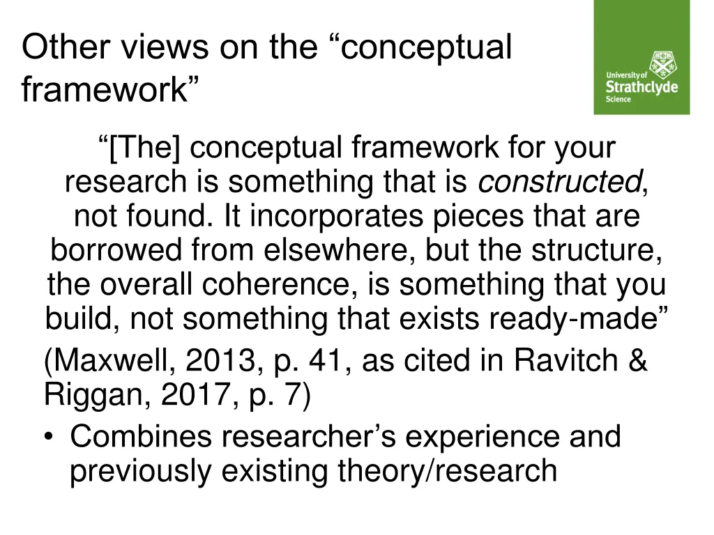 other views on the conceptual framework 1